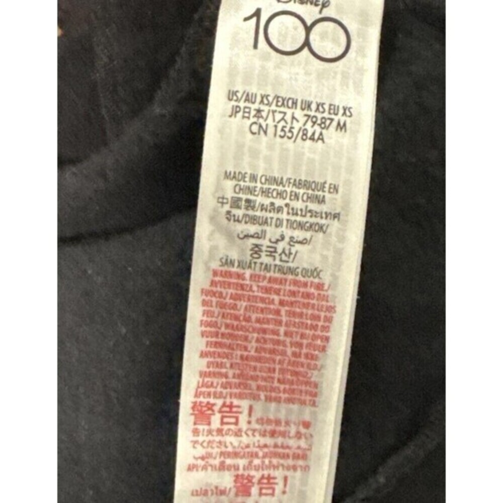 Disney 100th Anniversary Full Zip Up Womans Embroidered Hoodie Size XS Nice A500 - Picture 5 of 7